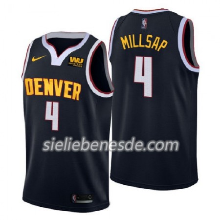 Herren NBA Denver Nuggets Trikot Paul Millsap 4 2018-2019 Nike Navy Swingman